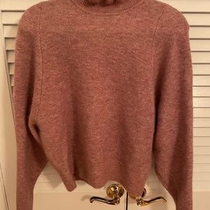 Scotch & Soda | Maison Scotch Ruffled Mock Neck Sweater Rose - Pink (M)